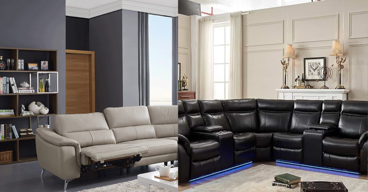 electric reclining sectional