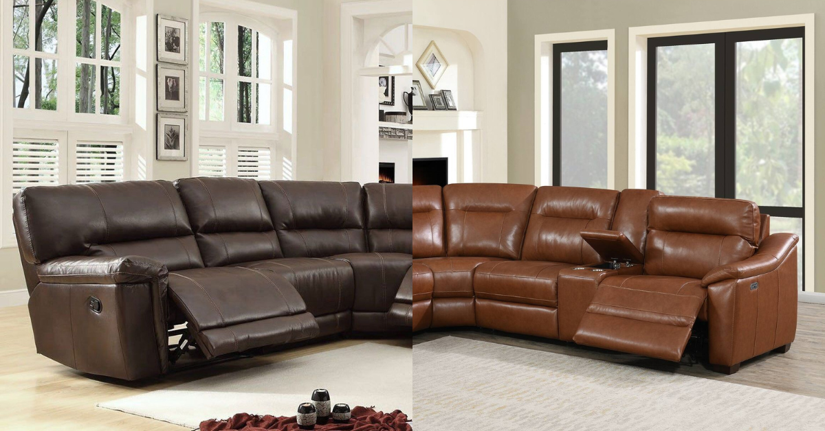 reclining leather sectional